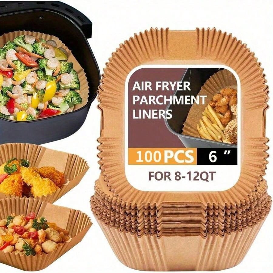 Kitchen Essentials Baking Tray - Square Disposable Air Fryer Liners 6.3in