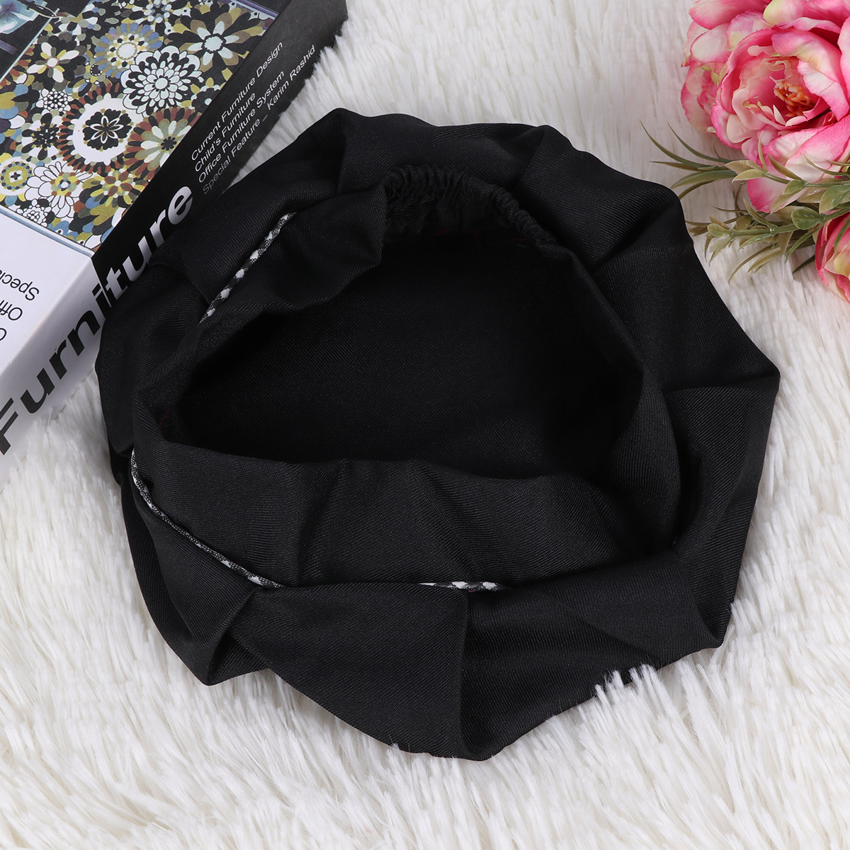 Kitchen And Baking - 1pc Children Chef Hat Black Adjustable