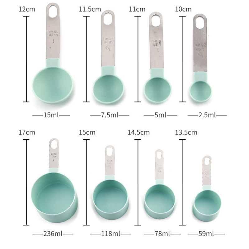 8PCS Measuring Cups Spoons Set - Kitchen Q reseña y precio