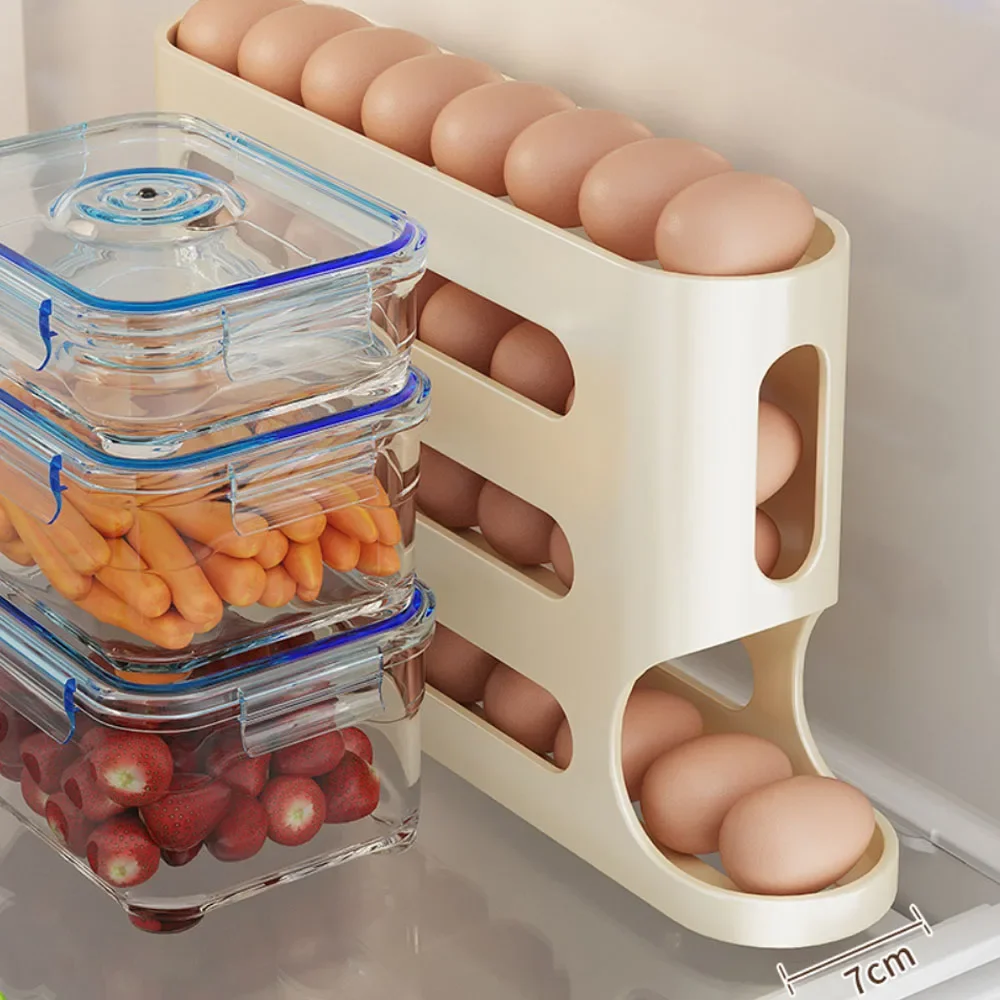 4 Layers Automatic Rolling Egg - Kitchen Baking Tray Storage reseña y precio