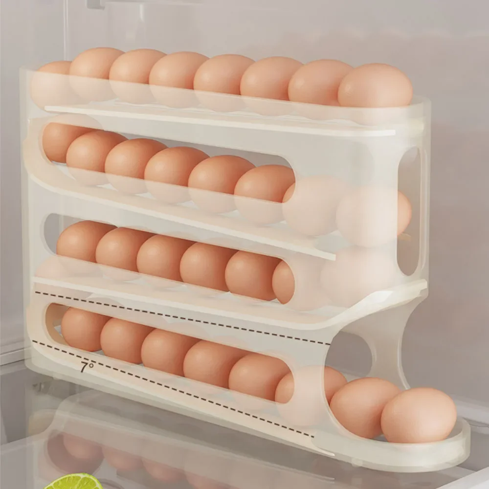 4 Layers Automatic Rolling Egg - Kitchen Baking Tray Storage reseña y precio