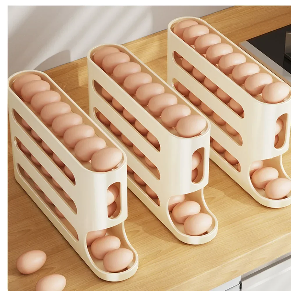 4 Layers Automatic Rolling Egg - Kitchen Baking Tray Storage reseña y precio