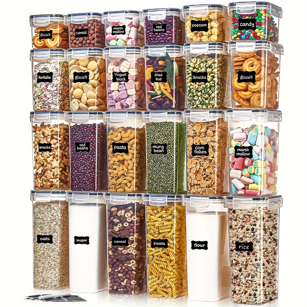 24Pcs Food Storage Containers  - Kitchen Baking Tray Storage reseña y precio