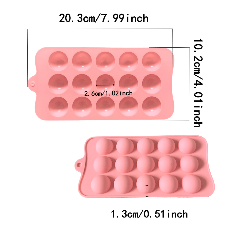 15 cavity semi-circular chocol - Kitchen Baking Molds reseña y precio
