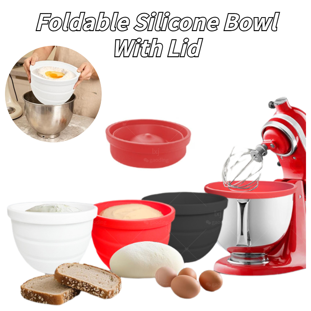 Foldable Silicone Bowl With Li - Kitchen Aid Baking Lid reseña y precio