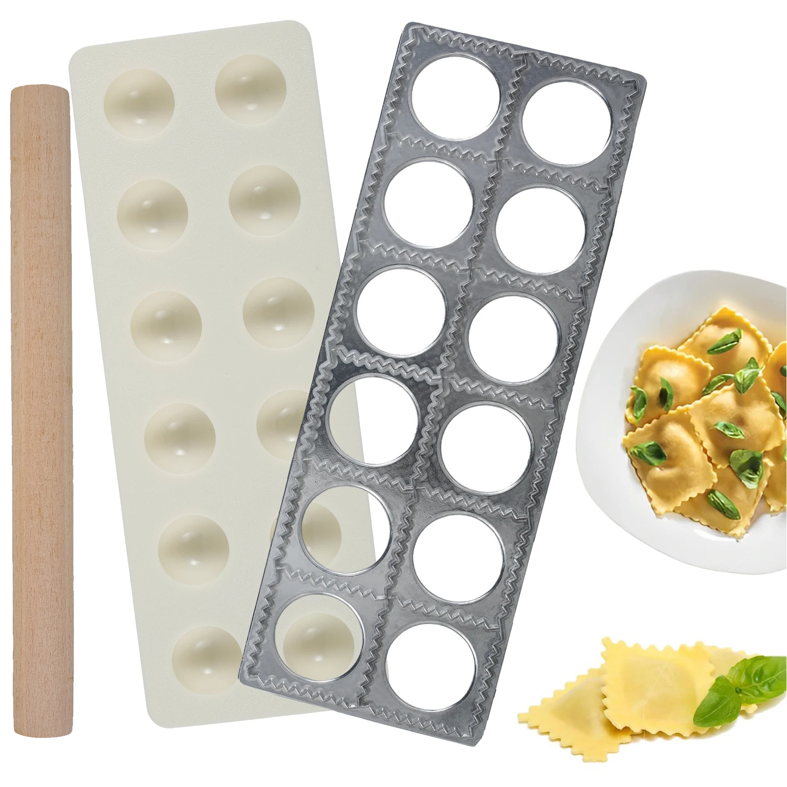 Dumpling Mold 12 Holes Ravioli - Kitchen Q reseña y precio