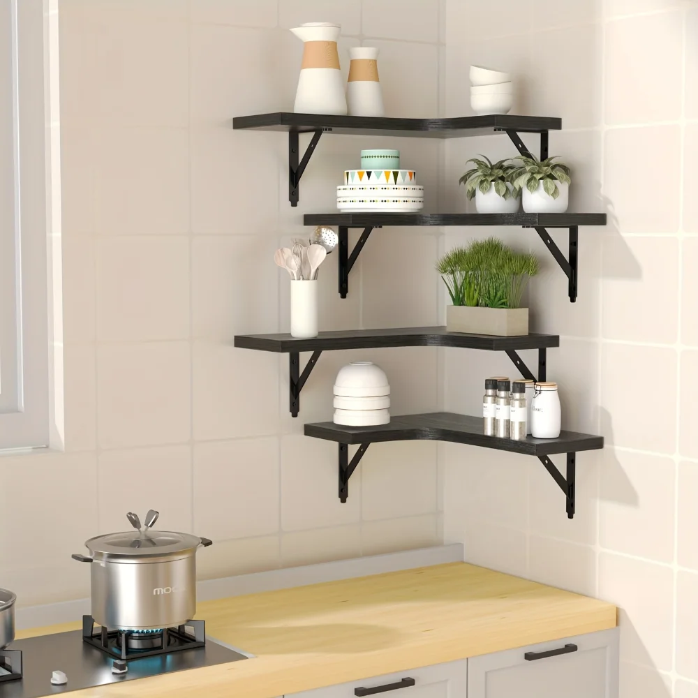 Natural Wood Grain Floating Sh - Kitchen Q reseña y precio