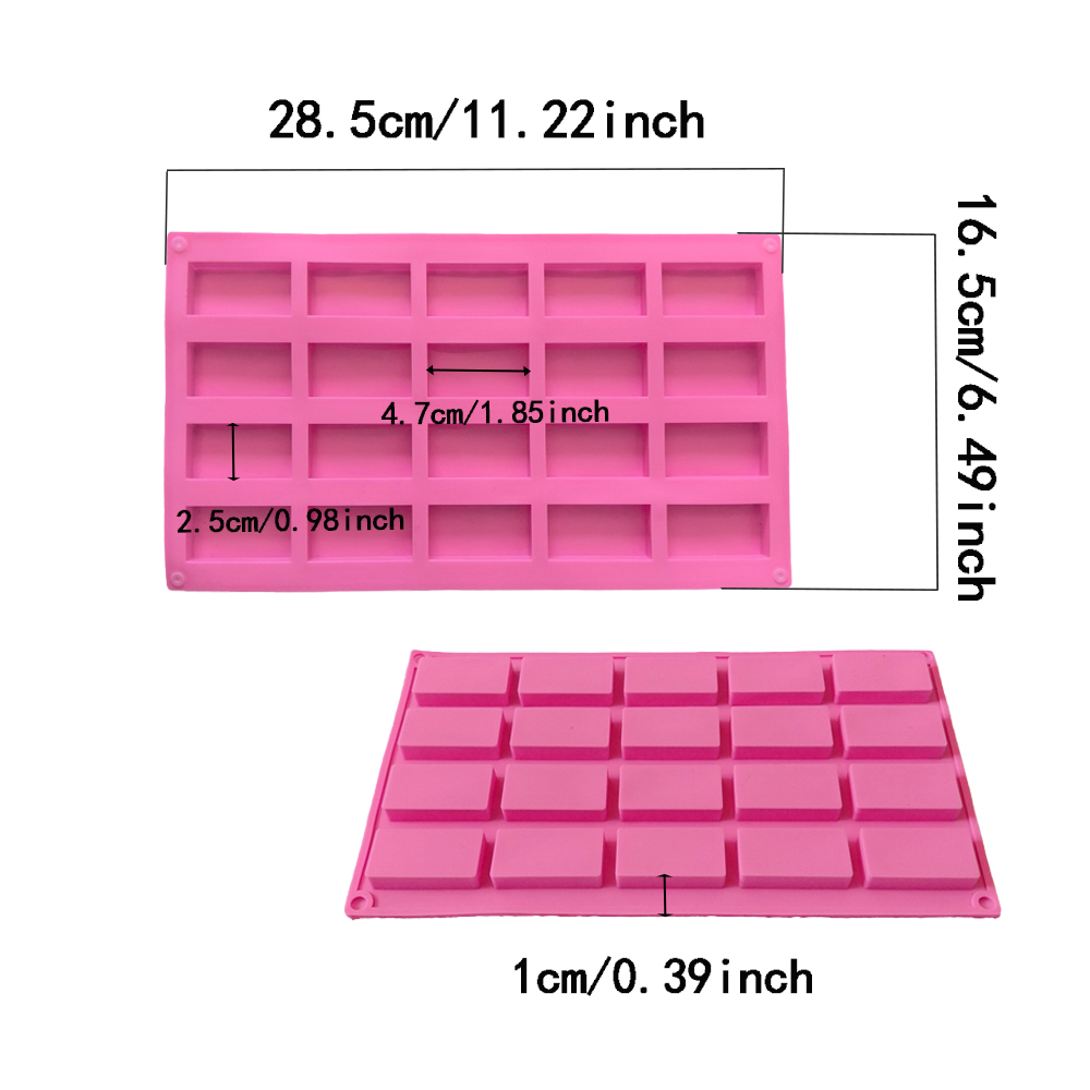 1pc 20 cavity rectangular sili - Kitchen Baking Molds reseña y precio