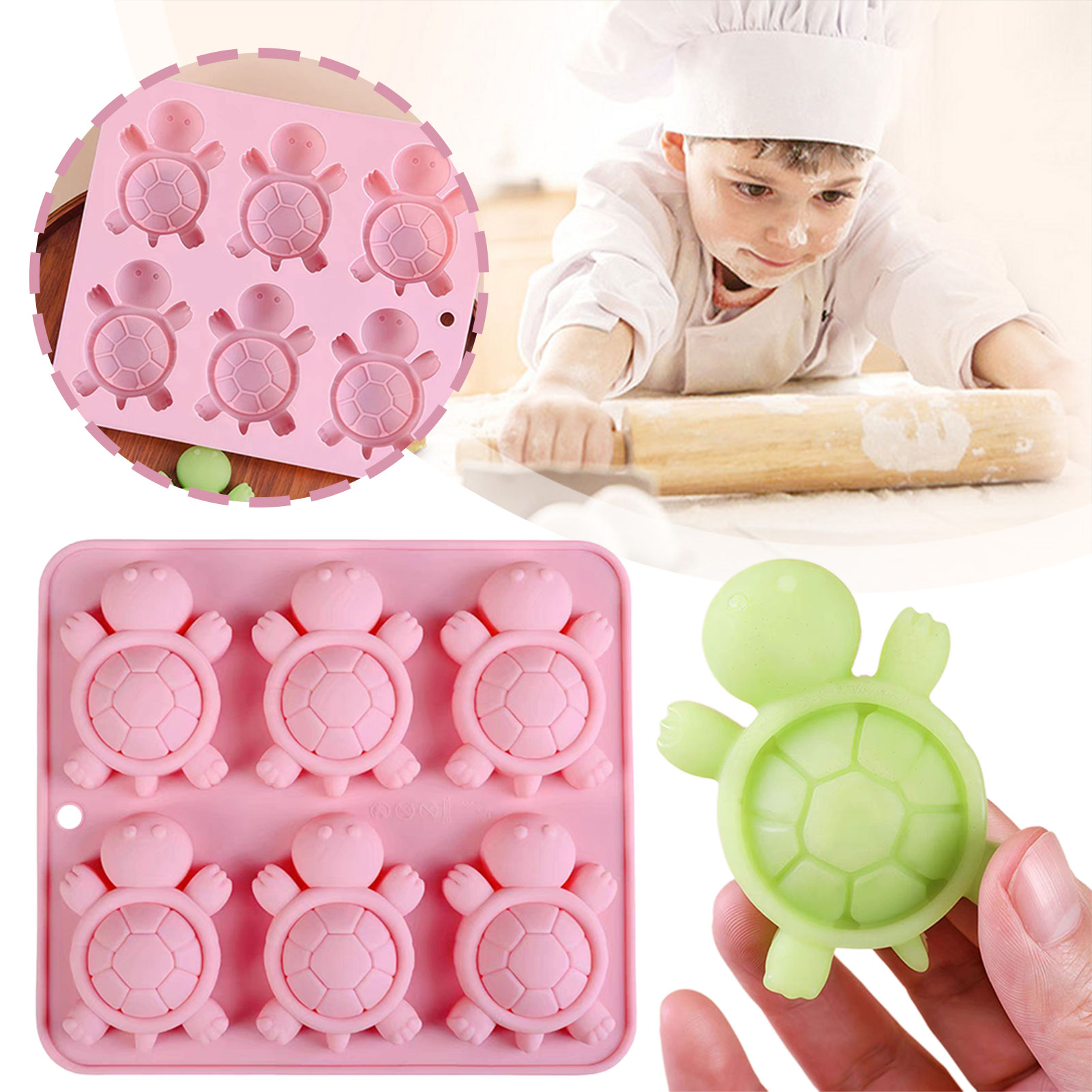 Turtles Ice Tray 3D Tortoises  - Kitchen Baking Supplies reseña y precio