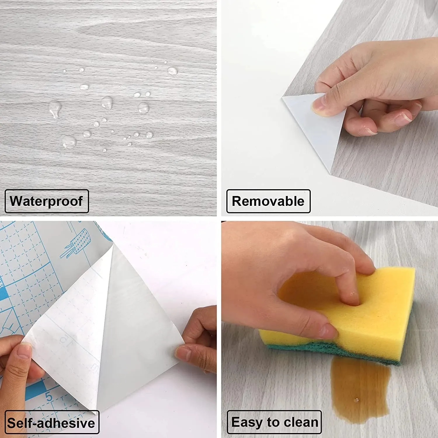 Self Adhesive Wallpaper Wood V - Kitchen Baking Cabinet reseña y precio