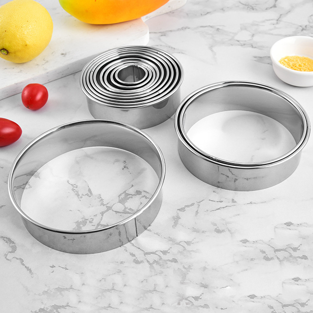 12PCS Stainless steel mousse r - Kitchen And Baking Equipment reseña y precio