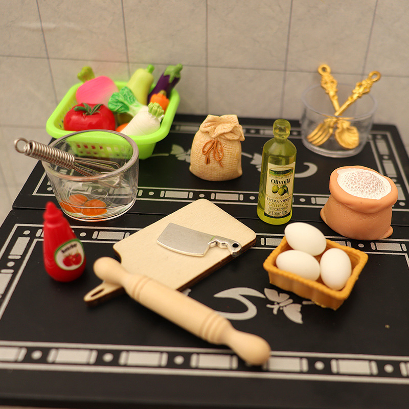 1/12 Dollhouse Miniature Kitch - Kitchen And Baking reseña y precio