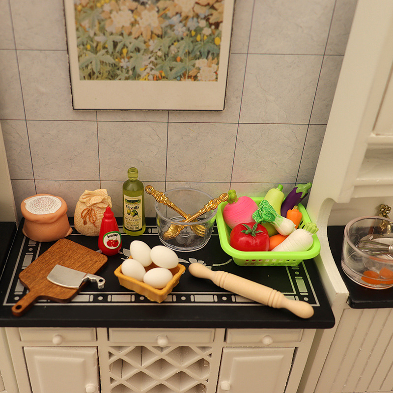 1/12 Dollhouse Miniature Kitch - Kitchen And Baking reseña y precio