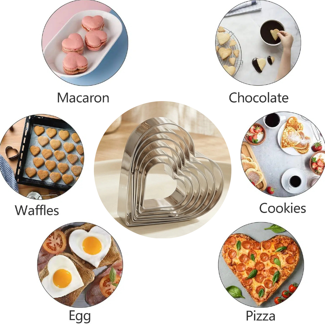 Stainless Steel Heart Cookie C - Kitchen And Baking Equipment reseña y precio