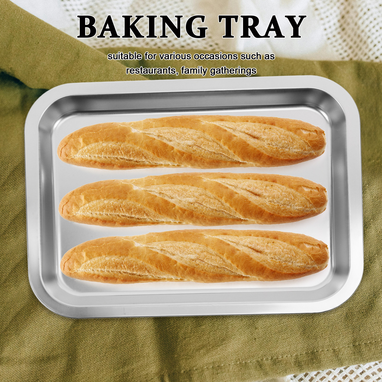 Premium 304 Stainless Steel Re - Kitchen Essentials Baking Tray reseña y precio