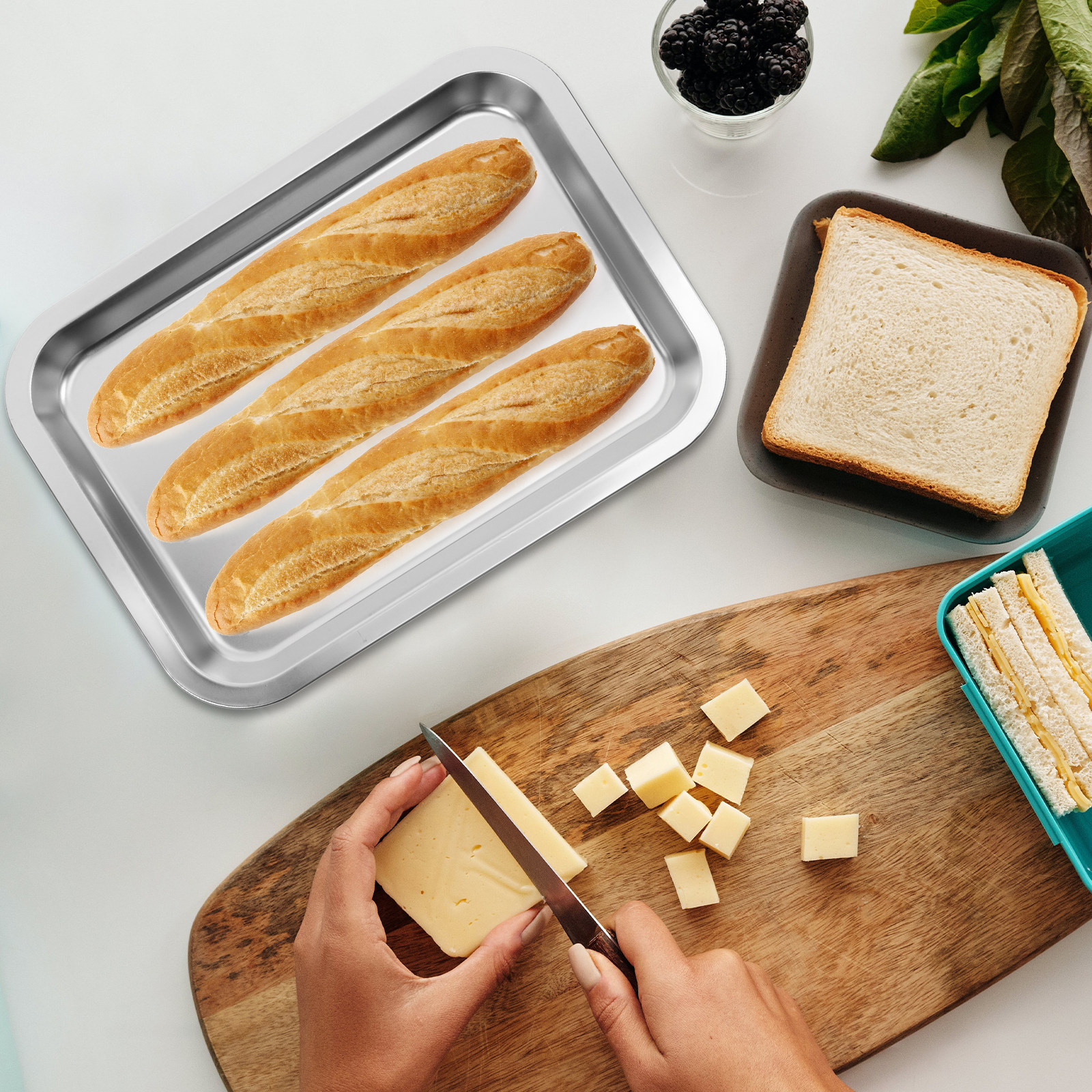Premium 304 Stainless Steel Re - Kitchen Essentials Baking Tray reseña y precio