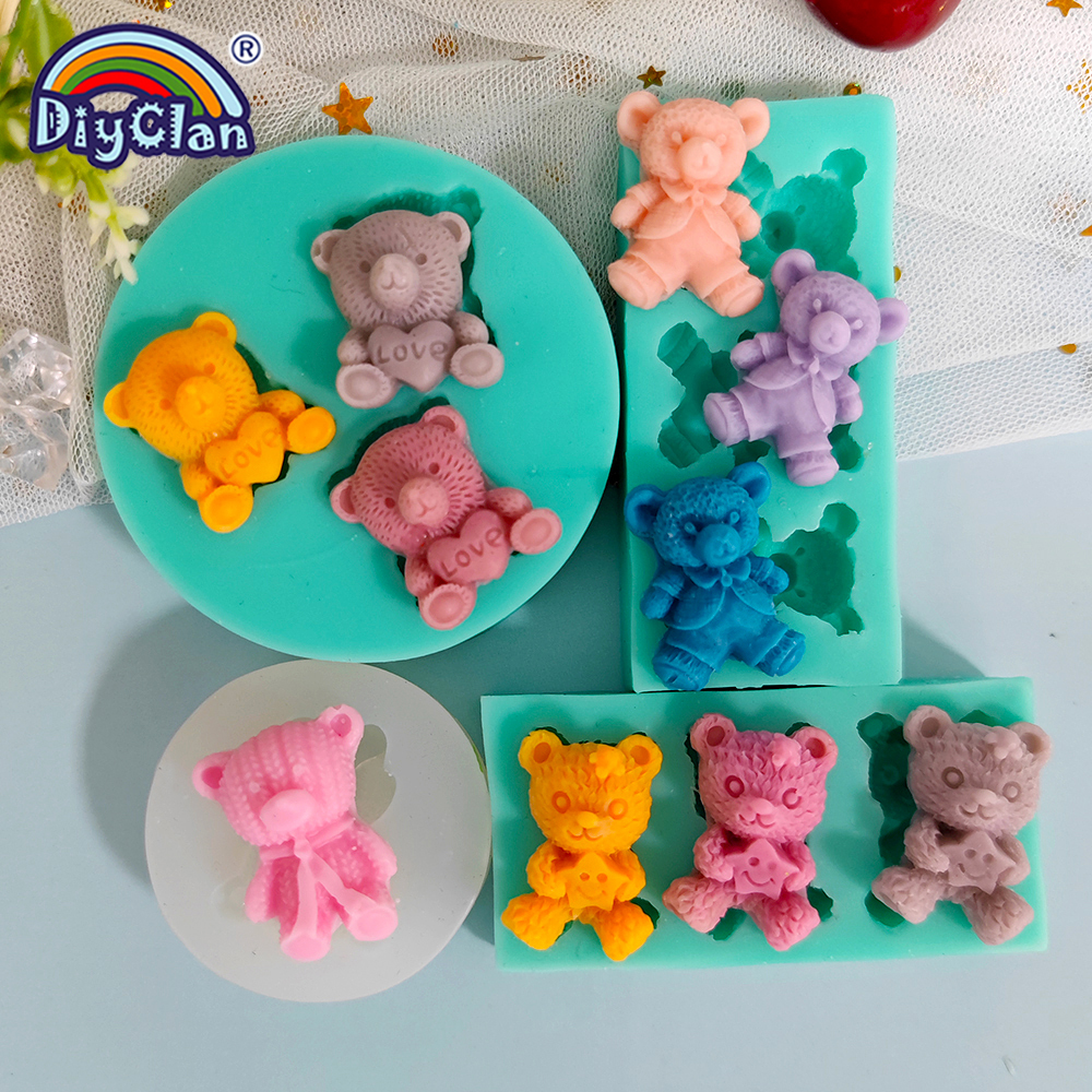 Cute Mini Bear Silicone Mold F - Kitchen Baking Gadgets reseña y precio