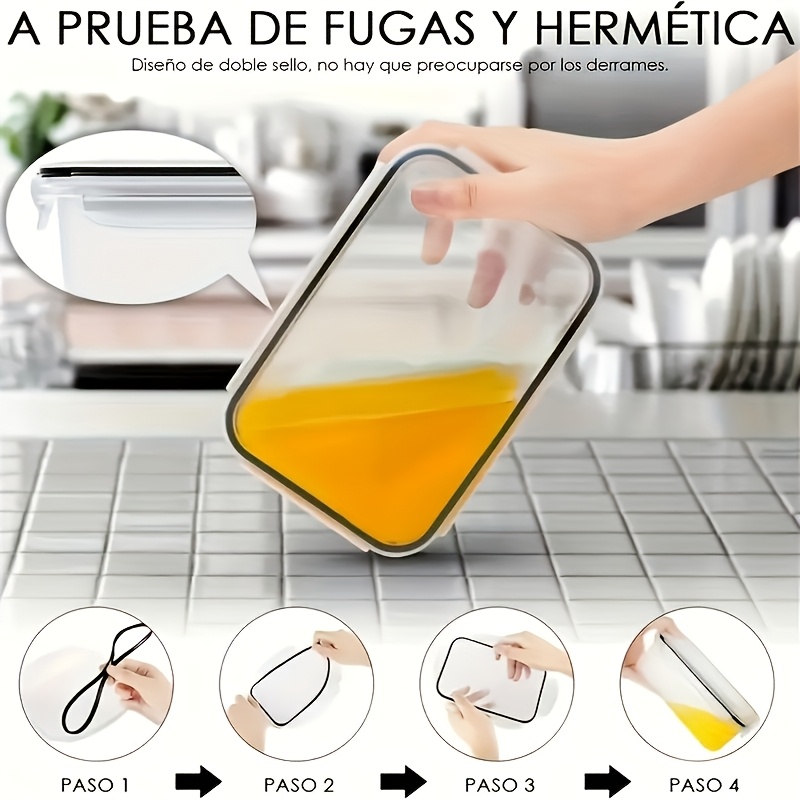 8Pcs Set Includes 4 Containers - Kitchen Baking Tray Storage reseña y precio