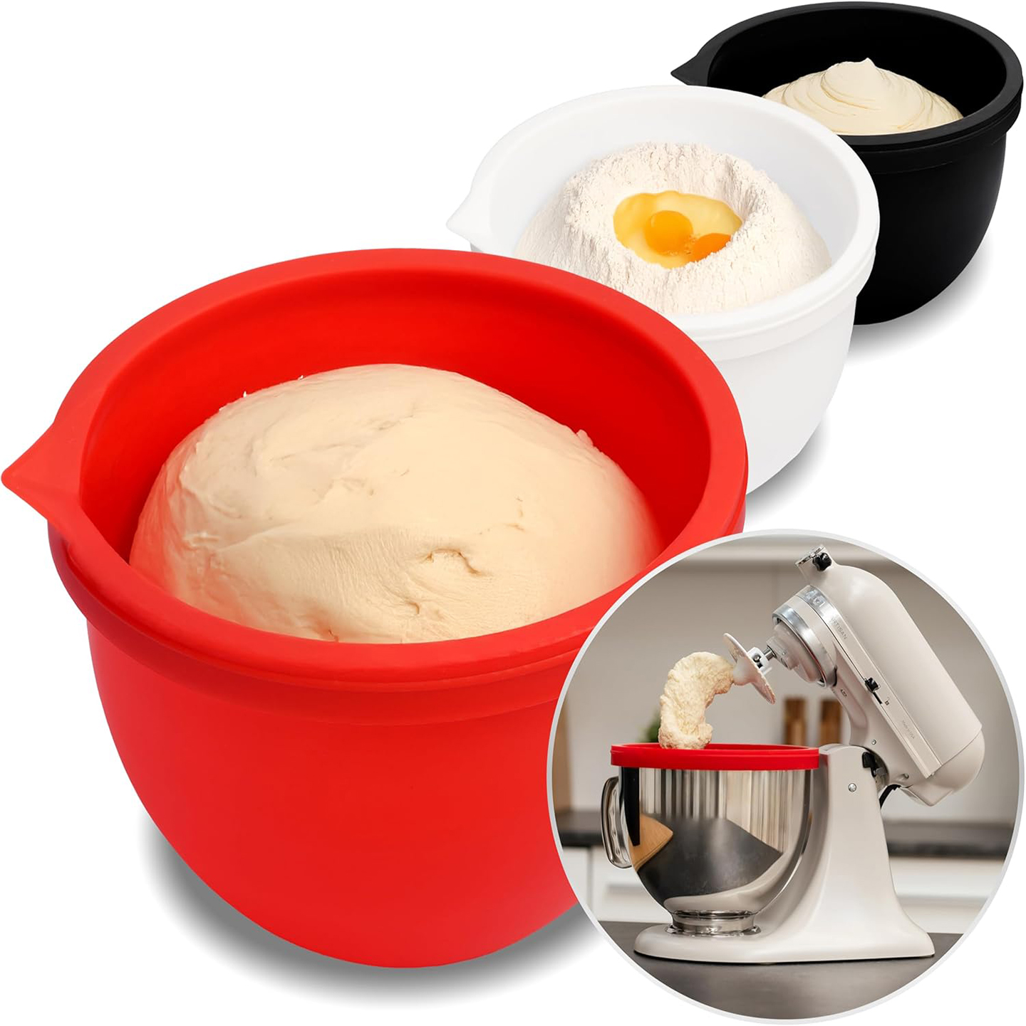 MixAid Silicone Liners for Kit - Kitchen Aid Baking Lid reseña y precio