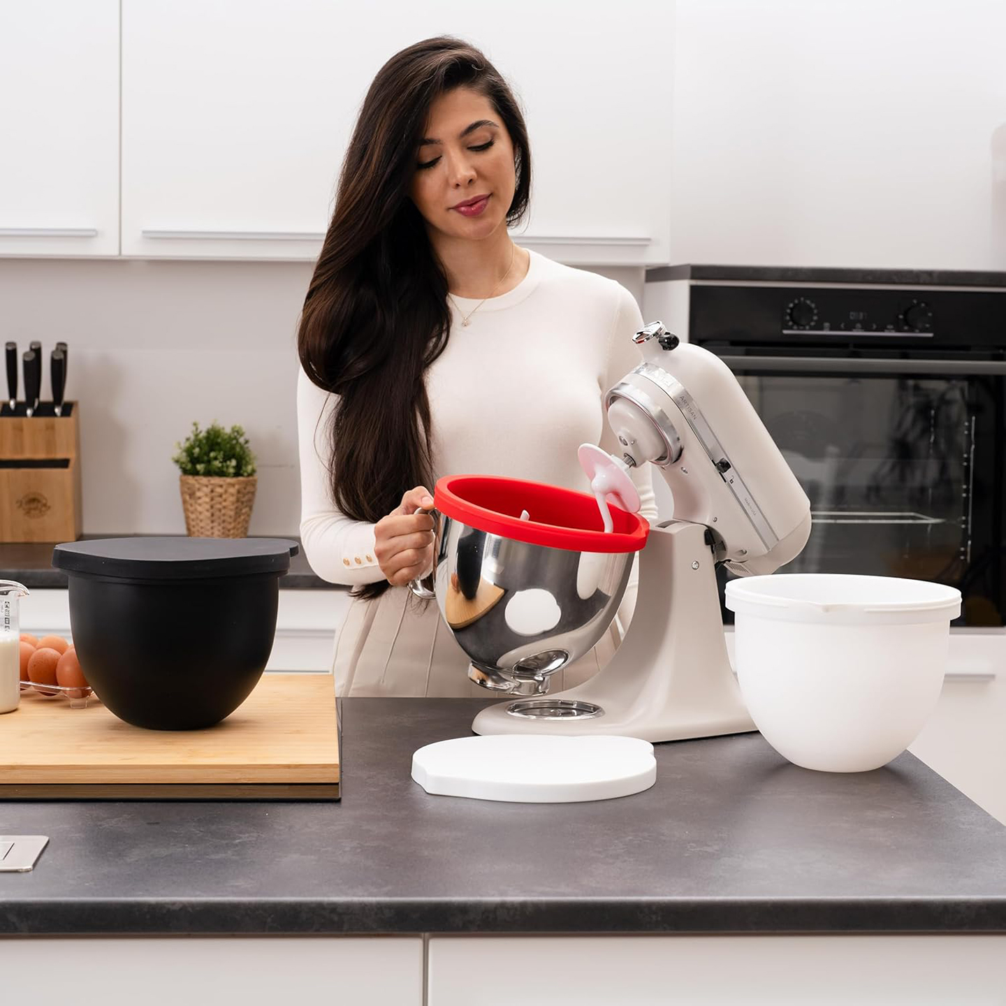 MixAid Silicone Liners for Kit - Kitchen Aid Baking Lid reseña y precio