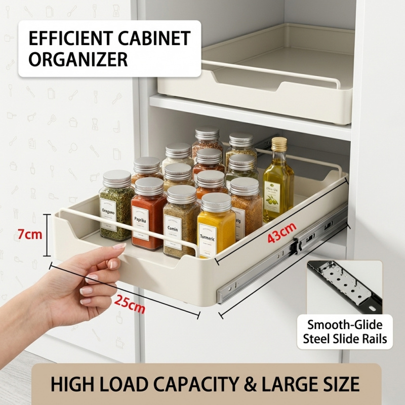 Pull-out Kitchen Storage Rack  - Kitchen Baking Tray Storage reseña y precio