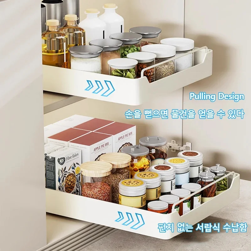 Pull-out Kitchen Storage Rack  - Kitchen Baking Tray Storage reseña y precio
