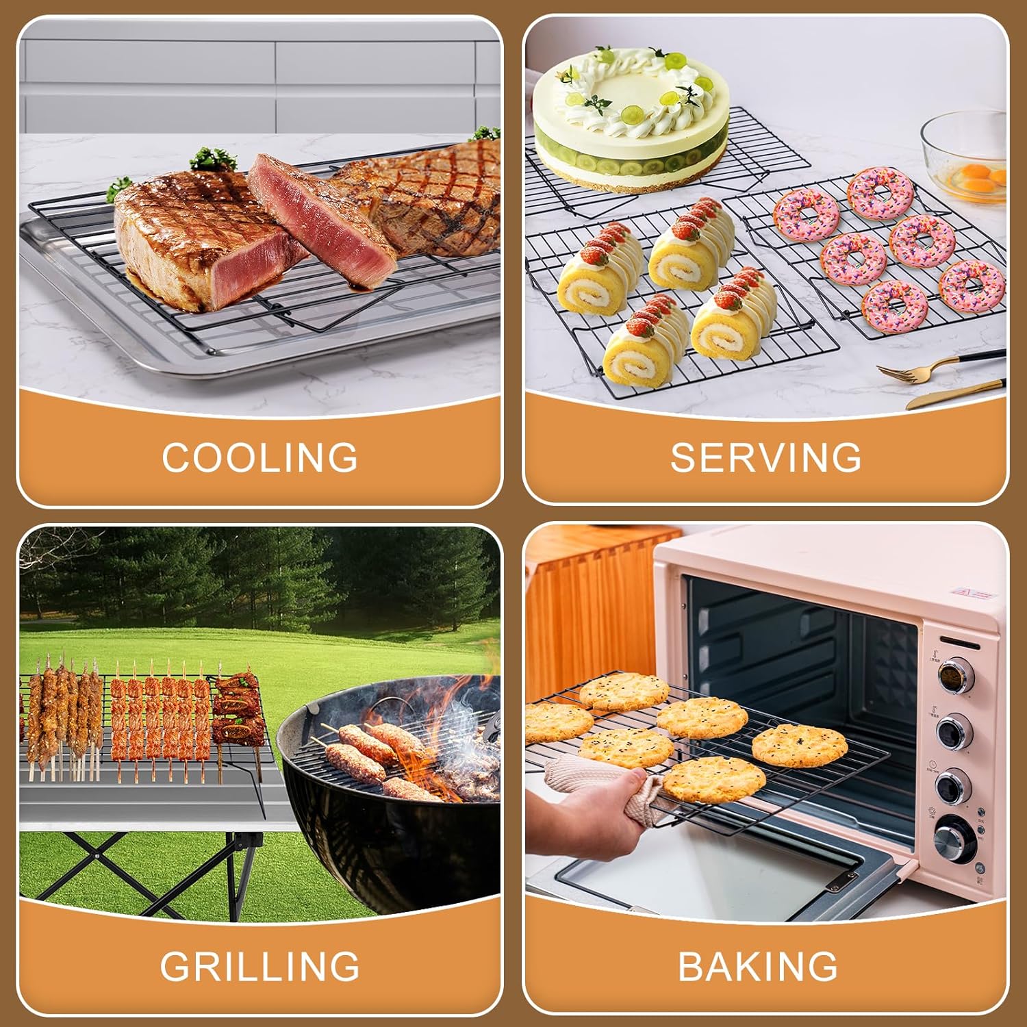 3-Tier Cooling Racks, Stackabl - Kitchen And Baking Equipment reseña y precio