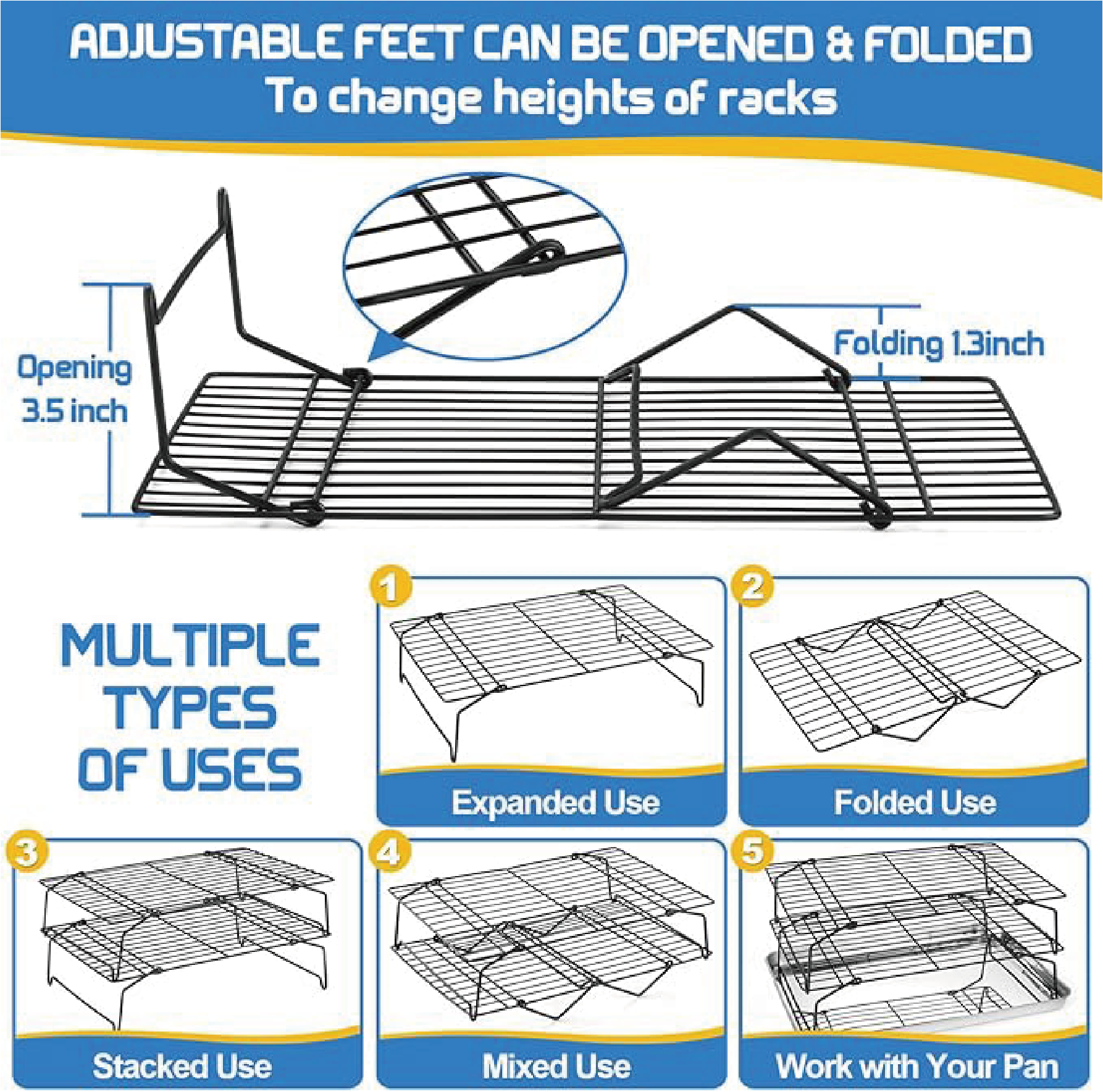 3-Tier Cooling Racks, Stackabl - Kitchen And Baking Equipment reseña y precio