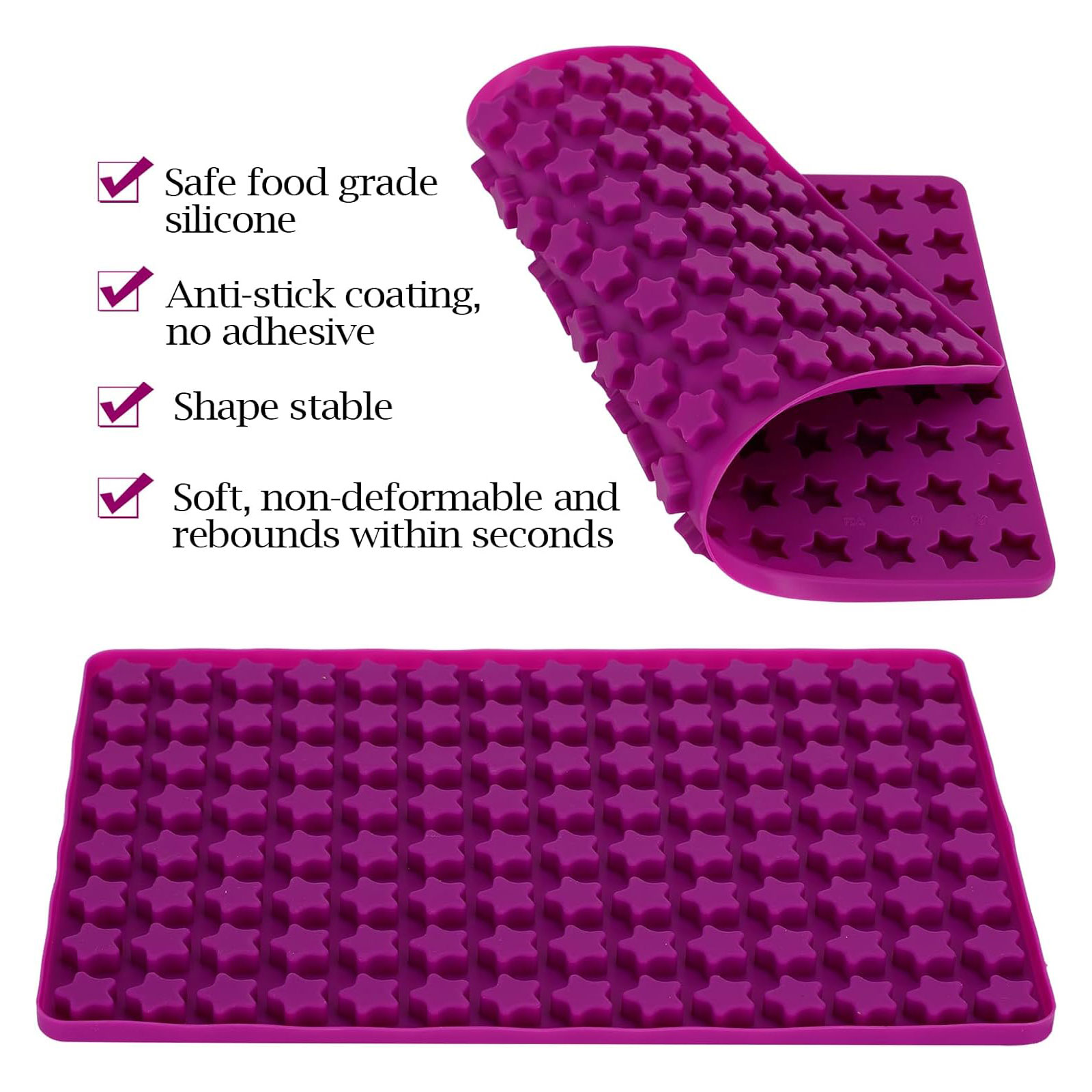 112 Cavity Mini Star Silicone  - Kitchen Baking Molds reseña y precio