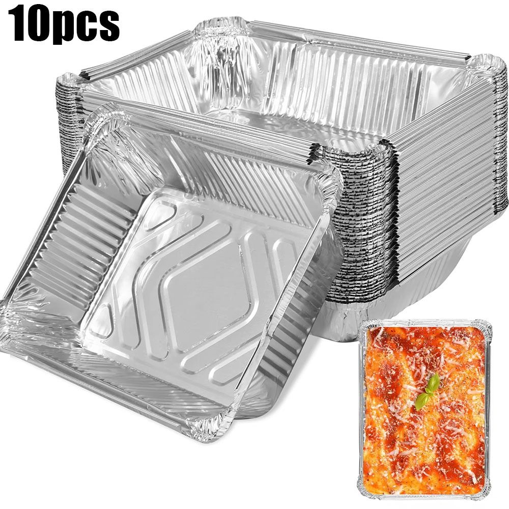 10PCS Disposable Aluminum Foil - Kitchen Baking Tray Storage reseña y precio