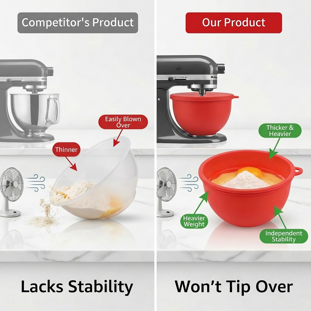 Silicone Bowl With Lids for Ki - Kitchen Aid Baking Lid reseña y precio