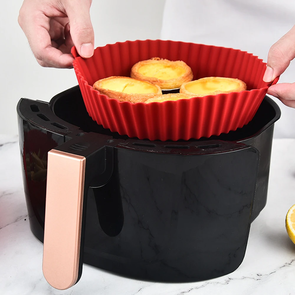 Round Air Fryer Silicone Pot - - Kitchen Essentials Baking Tray reseña y precio