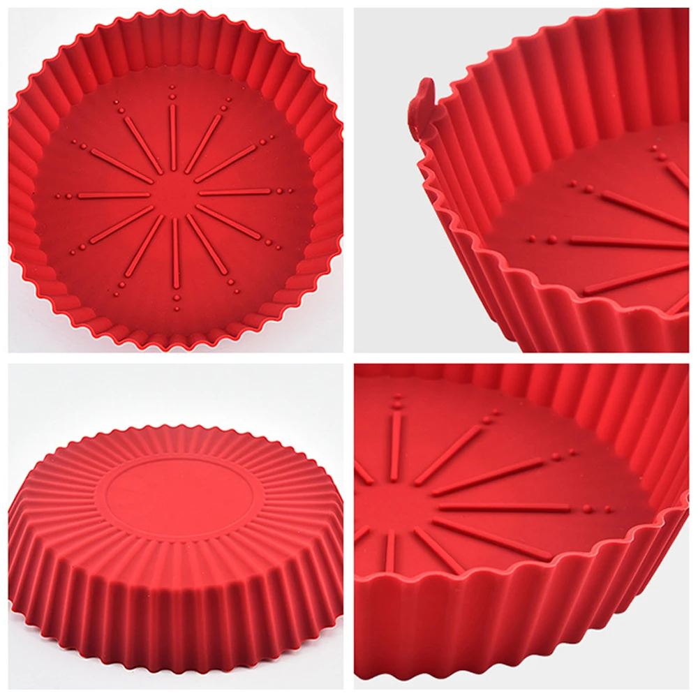 Round Air Fryer Silicone Pot - - Kitchen Essentials Baking Tray reseña y precio