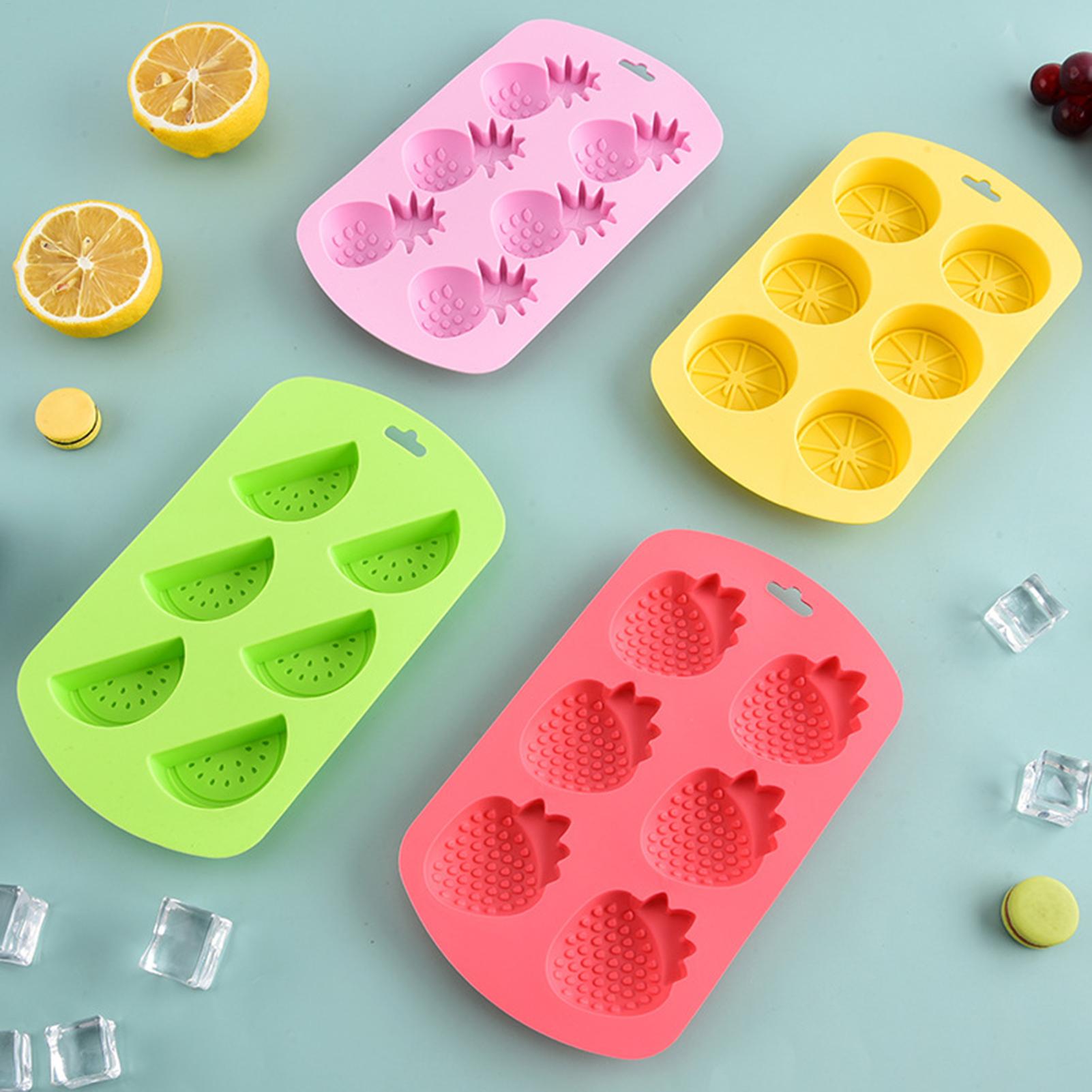 6 Cavity Fruit Shaped Silicone - Kitchen Baking Molds reseña y precio