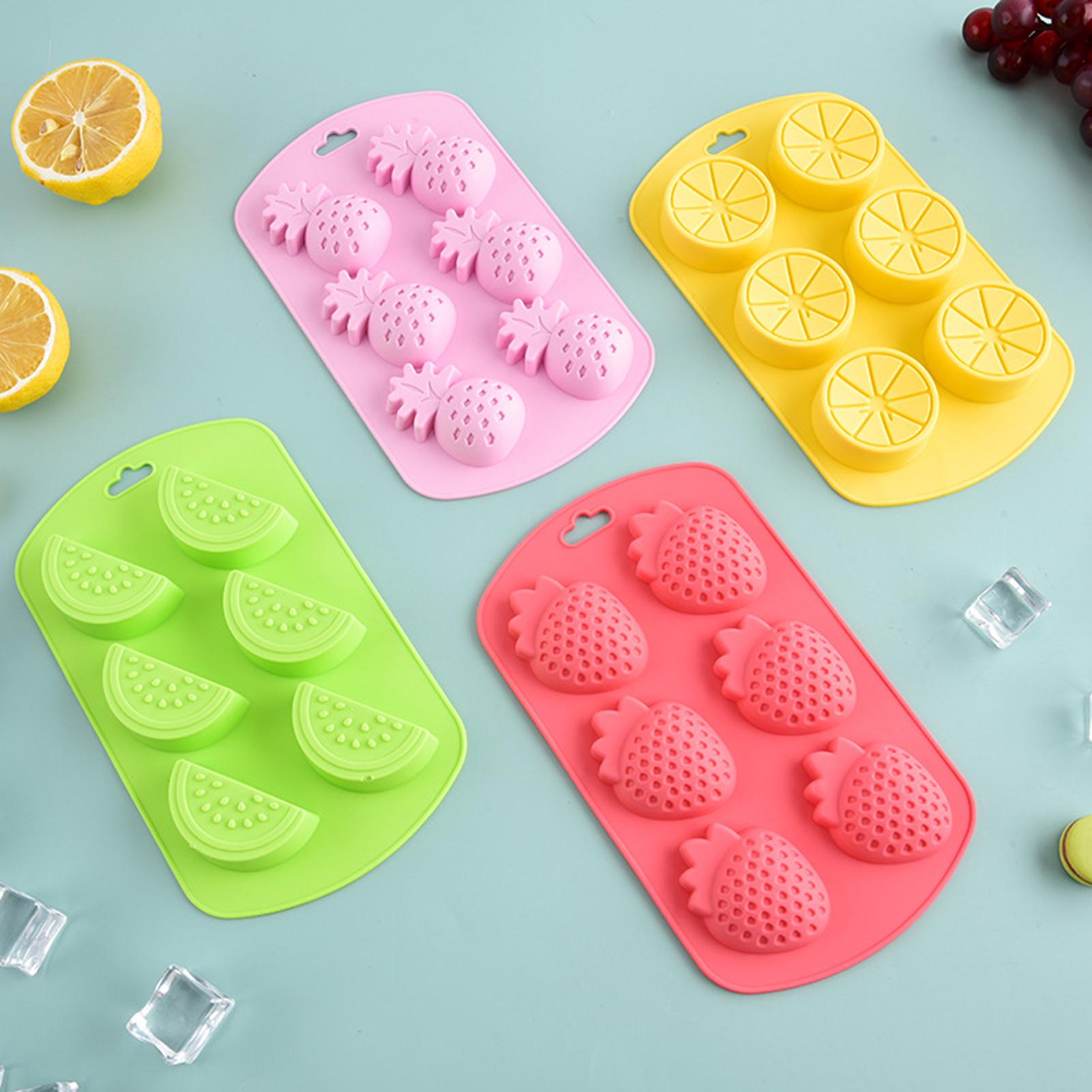 6 Cavity Fruit Shaped Silicone - Kitchen Baking Molds reseña y precio