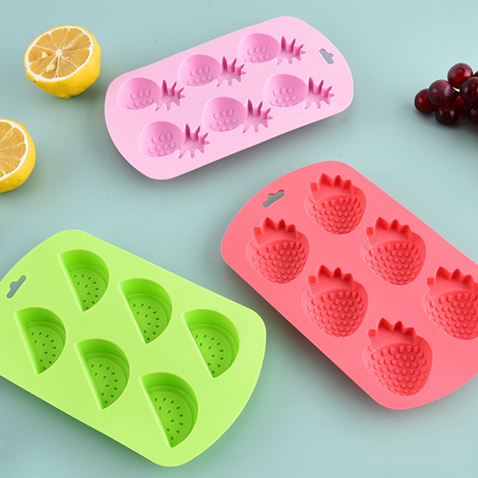 6 Cavity Fruit Shaped Silicone - Kitchen Baking Molds reseña y precio