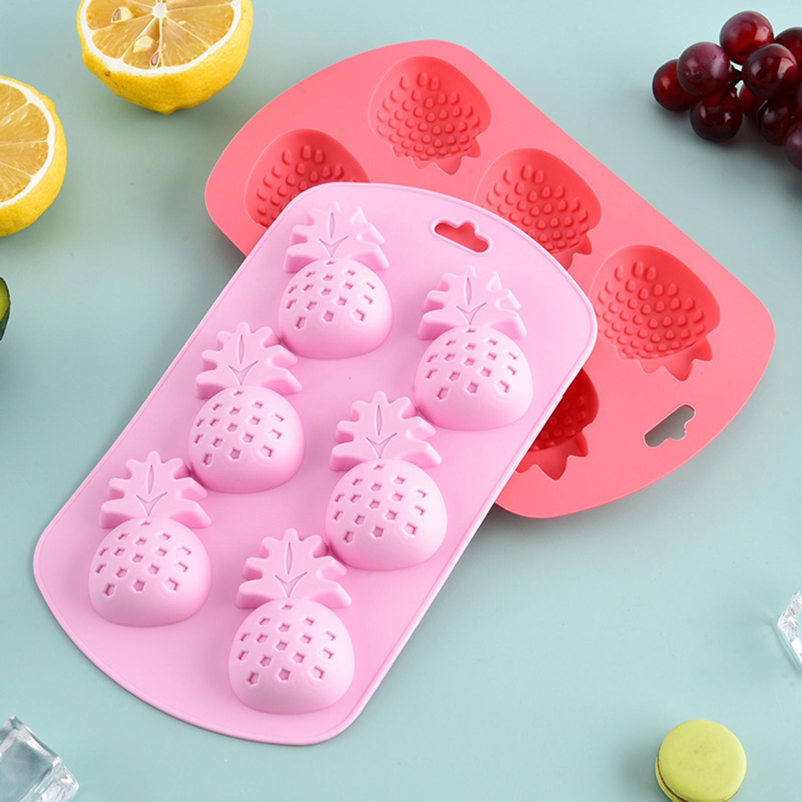 6 Cavity Fruit Shaped Silicone - Kitchen Baking Molds reseña y precio