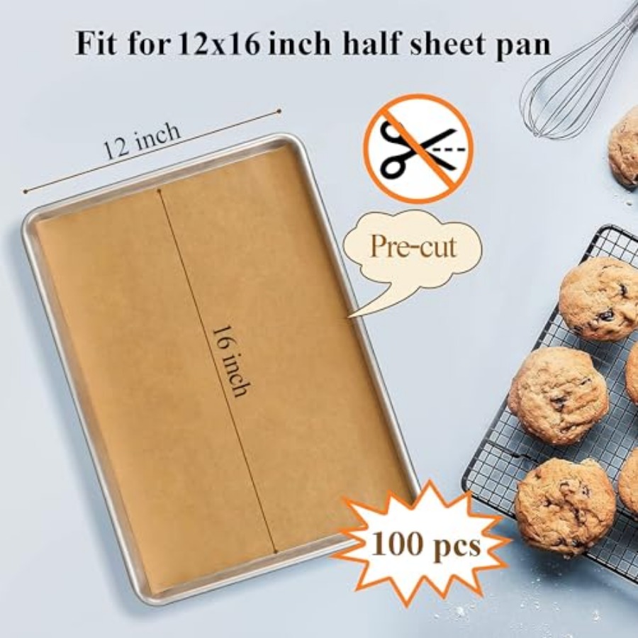 100PCS Unbleached Parchment Pa - Kitchen Baking Gadgets reseña y precio