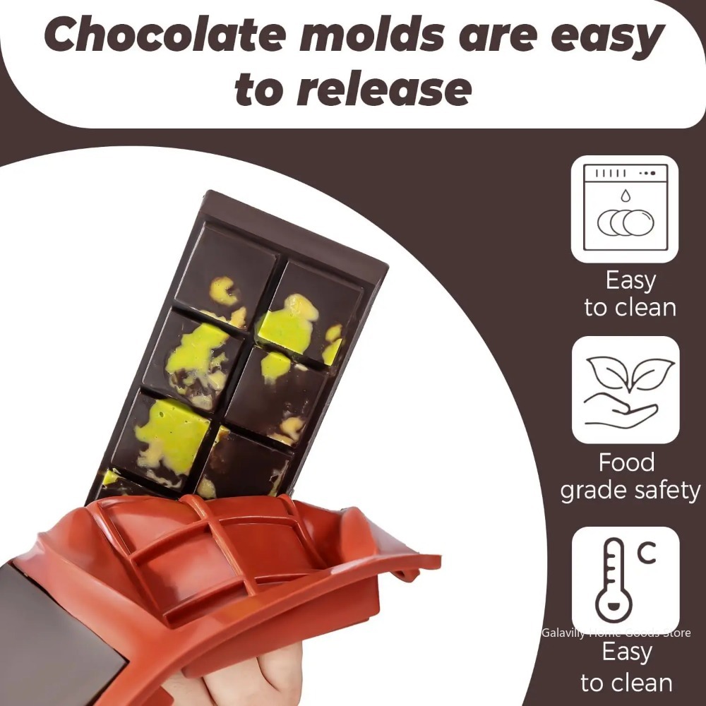 Dubai Chocolate Mold Bar Pista - Kitchen Baking Molds reseña y precio
