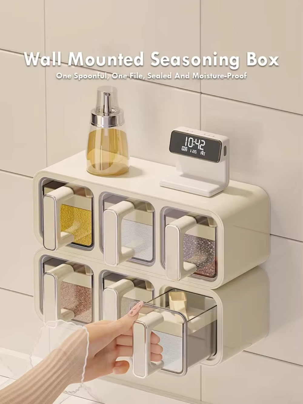 2/3/4 Grid Kitchen Seasoning S - Kitchen Baking Tray Storage reseña y precio