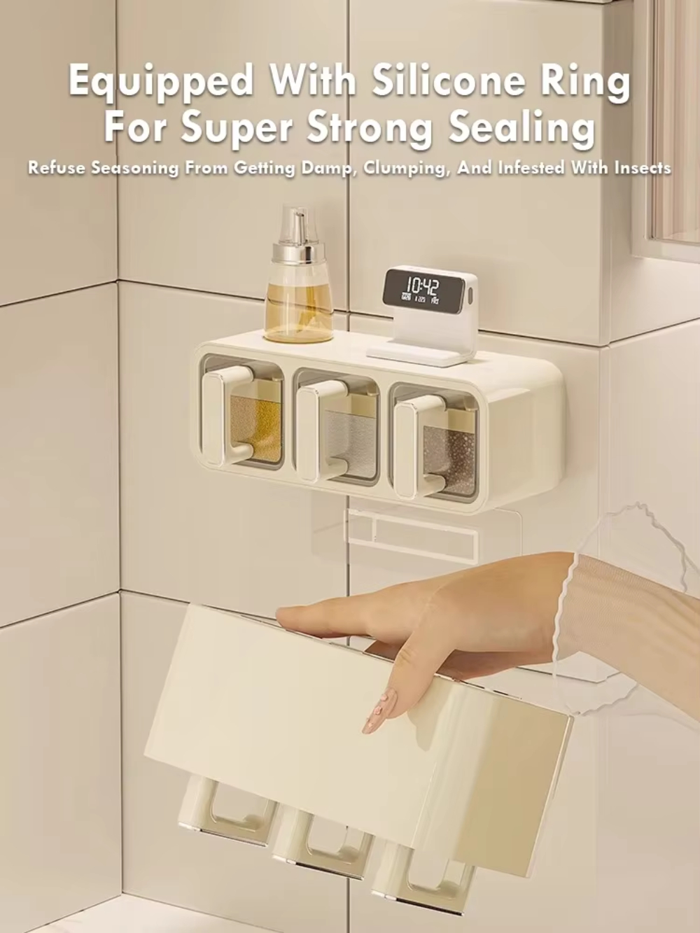 2/3/4 Grid Kitchen Seasoning S - Kitchen Baking Tray Storage reseña y precio
