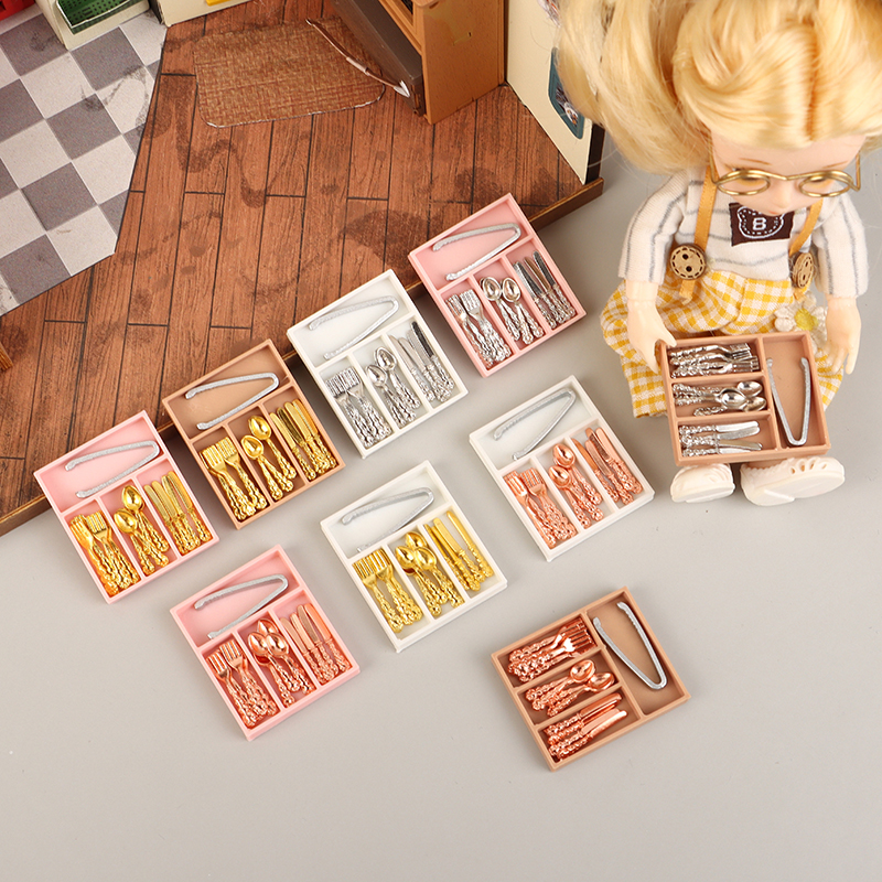 1Set 1:12 Dollhouse Mini Knife - Kitchen Baking Tray Storage reseña y precio
