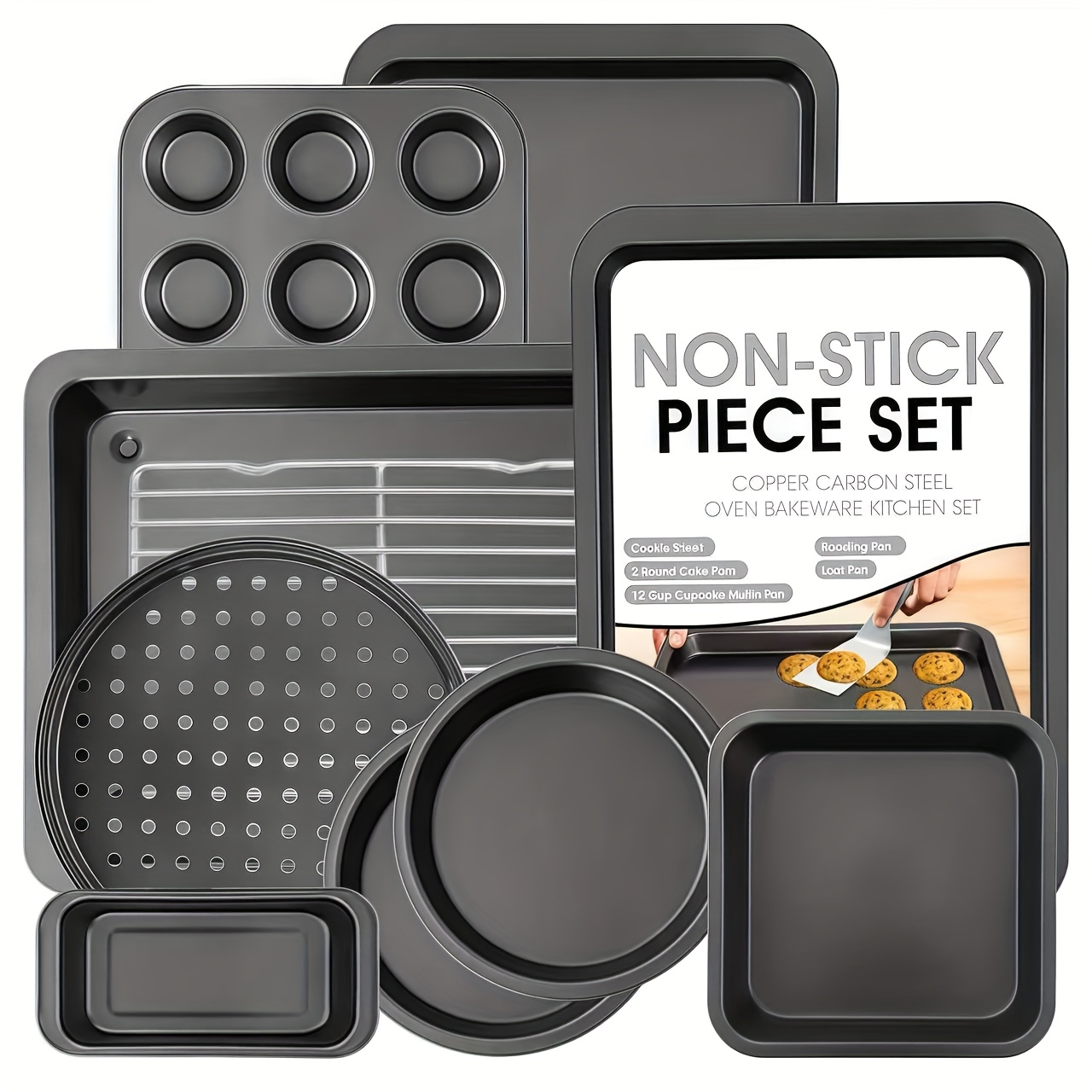 Set of 10 Baking Trays, Featur - Kitchen Essentials Baking Tray reseña y precio