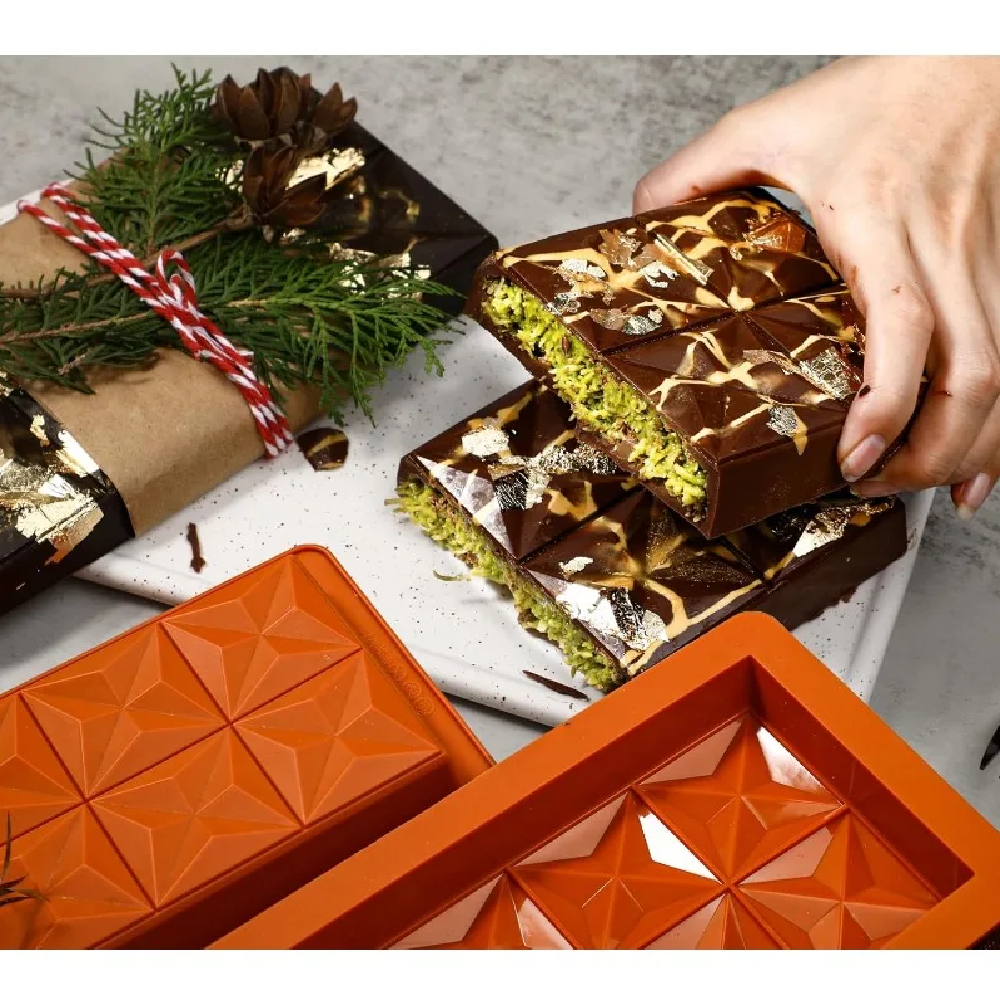 Chocolate Bar Mold - Non-Stick - Kitchen Baking Molds reseña y precio