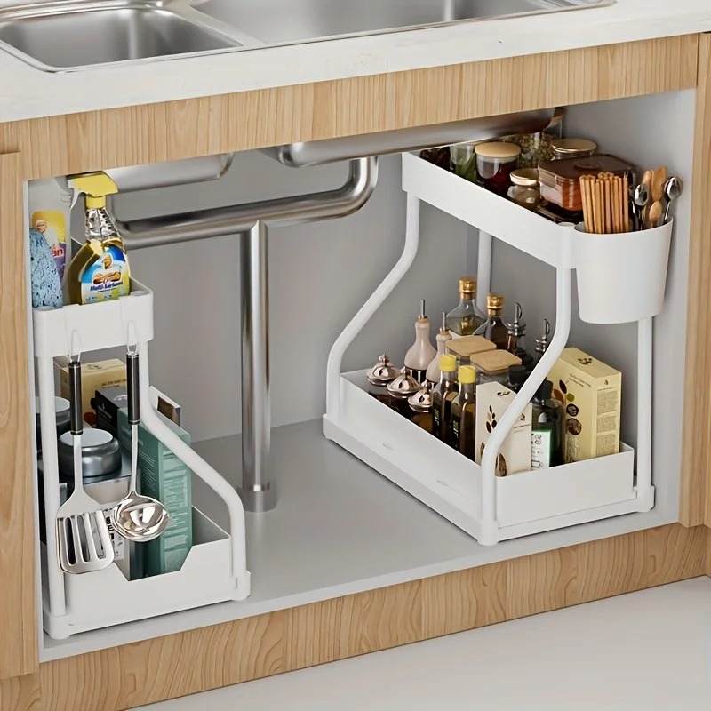 Under Sink Organizer Space Sav - Kitchen Baking Tray Storage reseña y precio