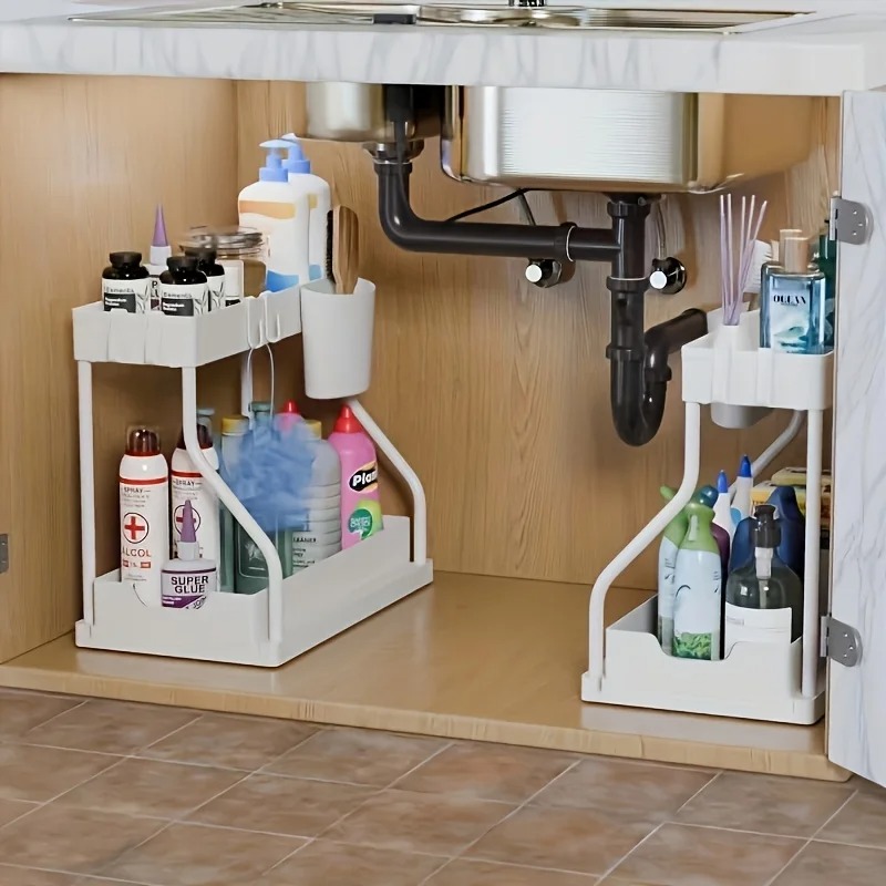 Under Sink Organizer Space Sav - Kitchen Baking Tray Storage reseña y precio