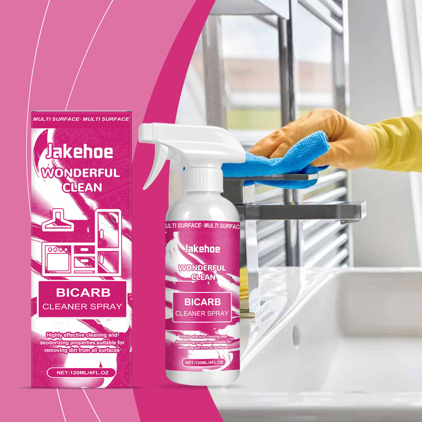 Baking Soda Cleaning Spray,Hea - Kitchen Cleaner With Baking Soda reseña y precio