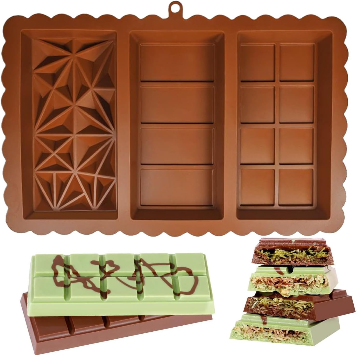 Silicone chocolate bar molds,  - Kitchen Baking Molds reseña y precio