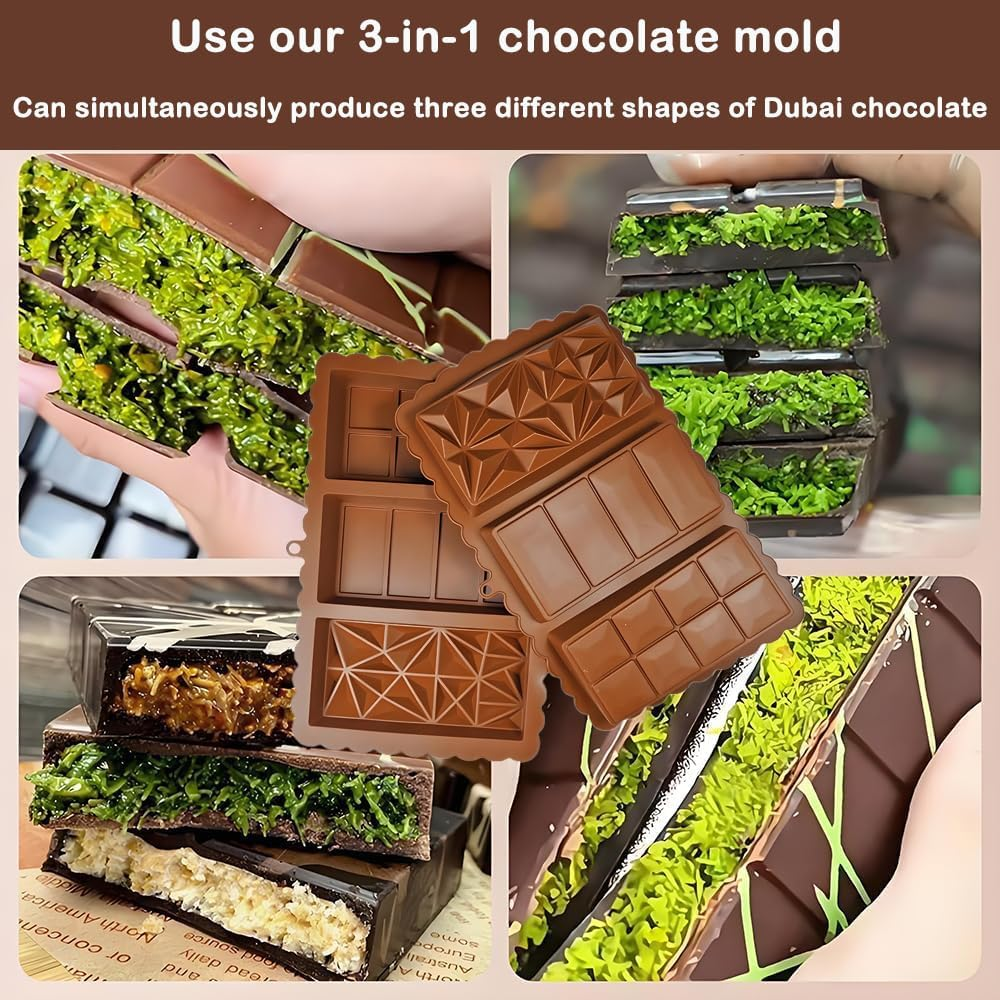 Silicone chocolate bar molds,  - Kitchen Baking Molds reseña y precio