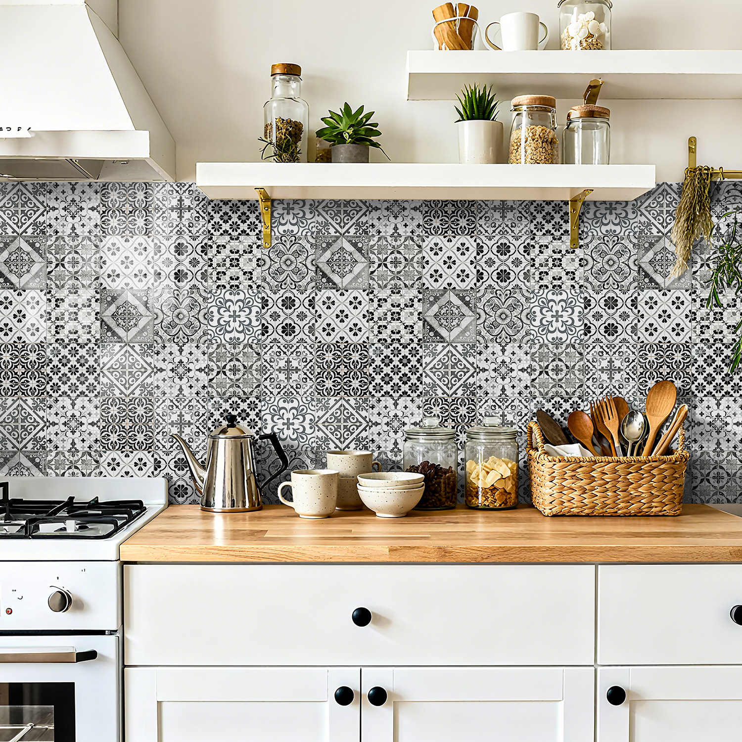 Tile 3D Waterproof Cabinet Wal - Kitchen Baking Cabinet reseña y precio